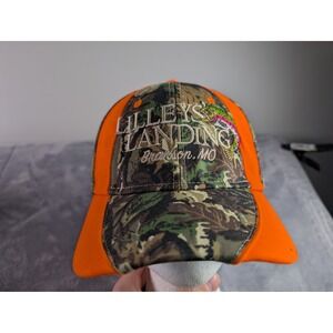 Otto Lilley's Landing Branson MO Camo Orange Fishing Hat Rainbow Trout Cap